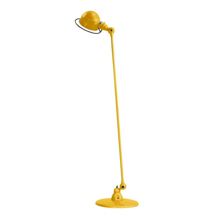 Loft Single Arm Floor Light In Mustard