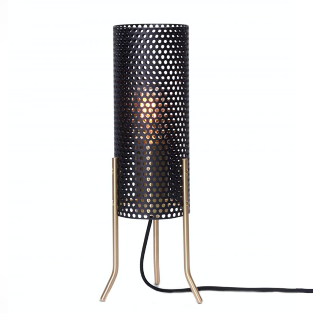 Vouge Tripod Table Lamp In Black / Brass