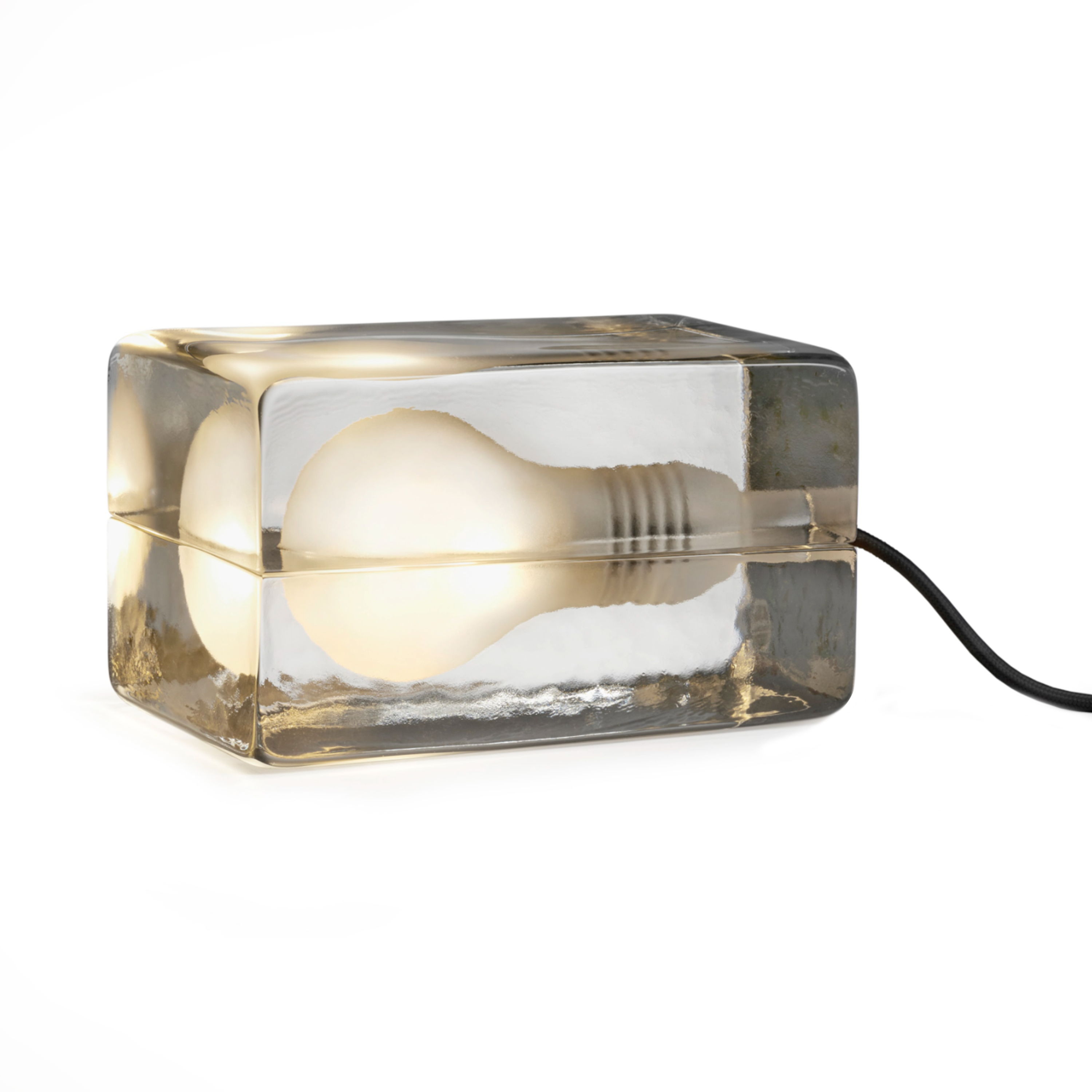 Warehouse Home and Design House Stockholm Glass Block Lamp for sale
