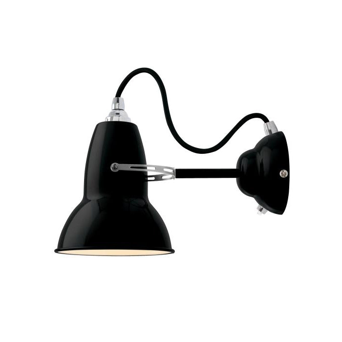 Anglepoise Original 1227 short wall light in jet black from Warehouse Home 