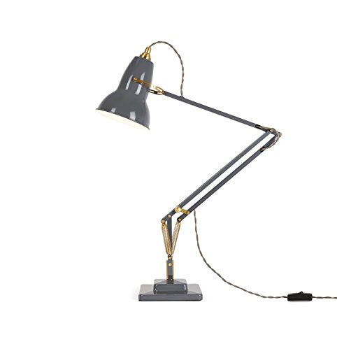 Anglepoise Original 1227 brass desk lamp in elephant grey from Warehouse Home 