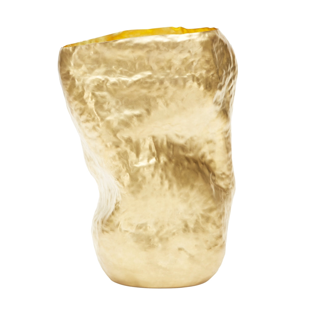 The Tom Dixon Bash Vessel Tall in Brass from Warehouse Home