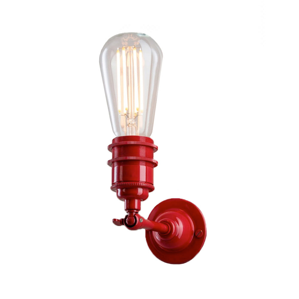 Industrial Wall Light In Red