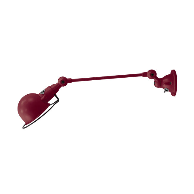 Jielde Signal one arm adjustable wall light in burgundy from Warehouse Home