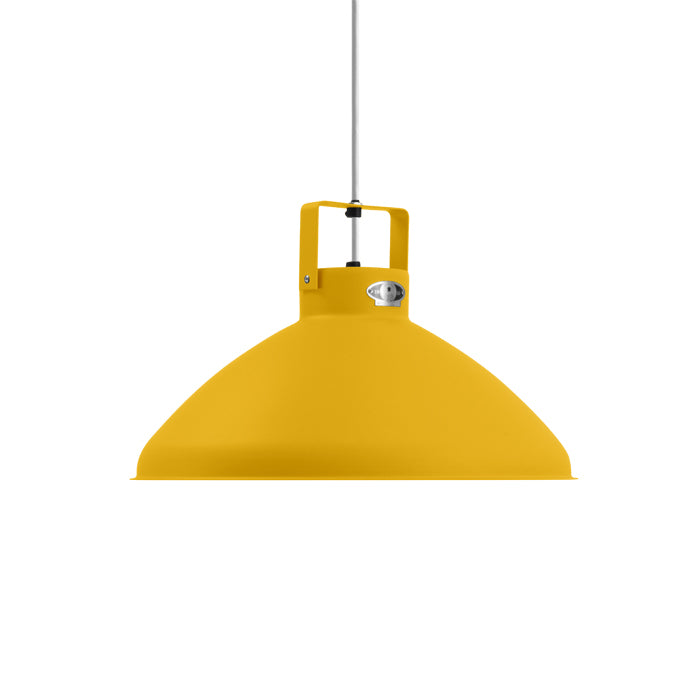 Jielde Beaumont large industrial pendant light in mustard from Warehouse Home