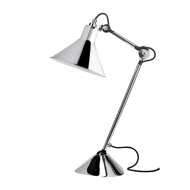 DCW éditions Lampe Gras 205 table lamp with chrome shade and chrome arm from Warehouse Home