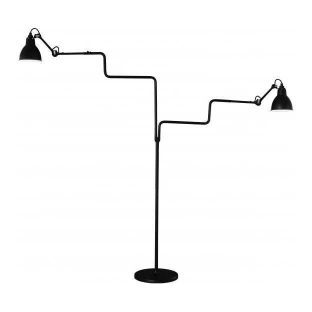 DCW éditions Lampe Gras 411 double floor light in black from Warehouse Home