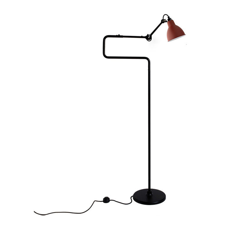 DCW éditions Lampe Gras 411 floor light with red shade from Warehouse Home