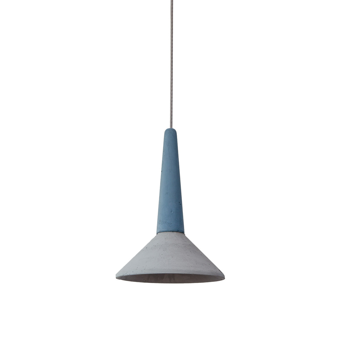 Loftlight Medano pendant lamp in grey and blue hand cast in concrete from Warehouse Home 