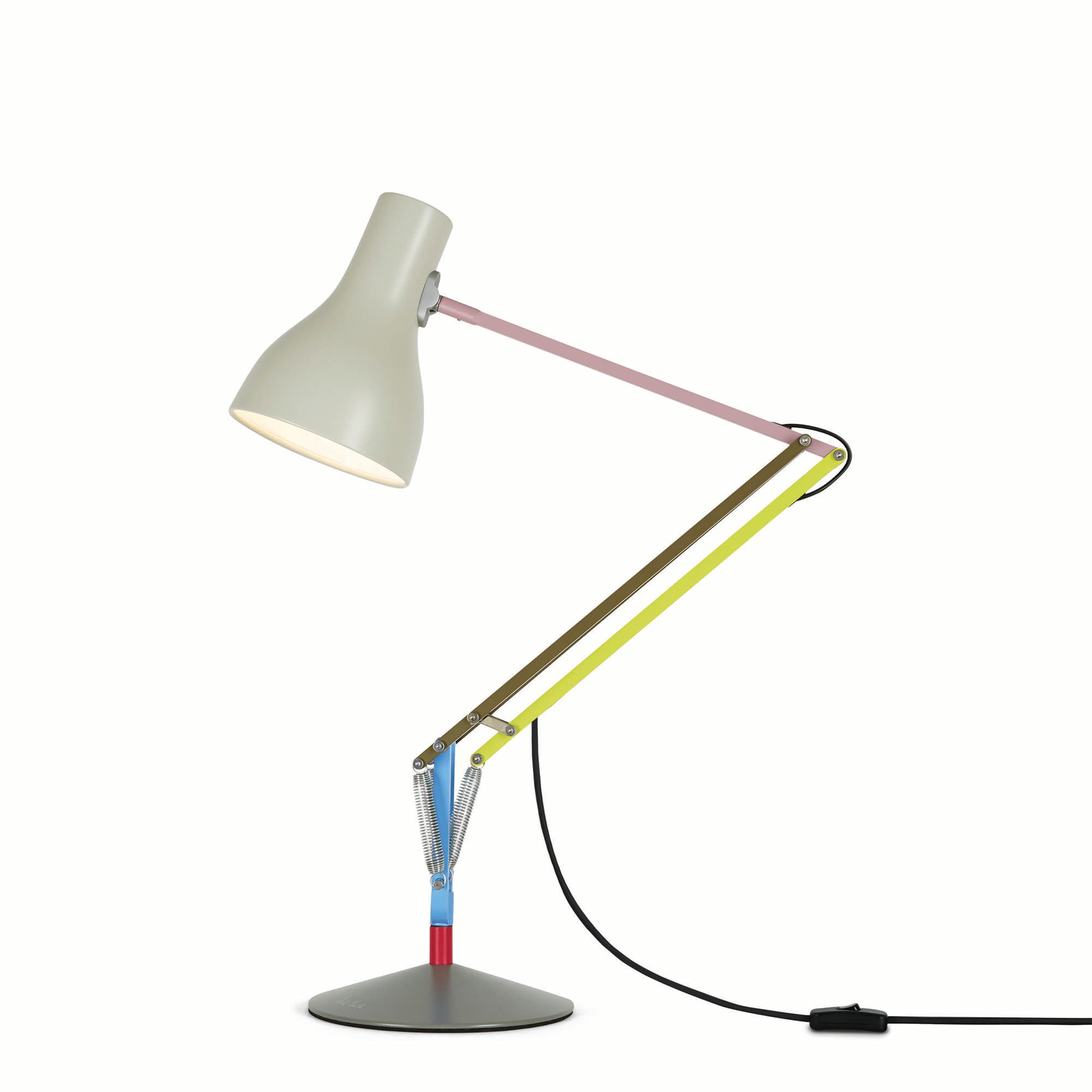 Anglepoise Original Type 75 lamp Paul Smith edition in multicolour with rotating shade from Warehouse Home 