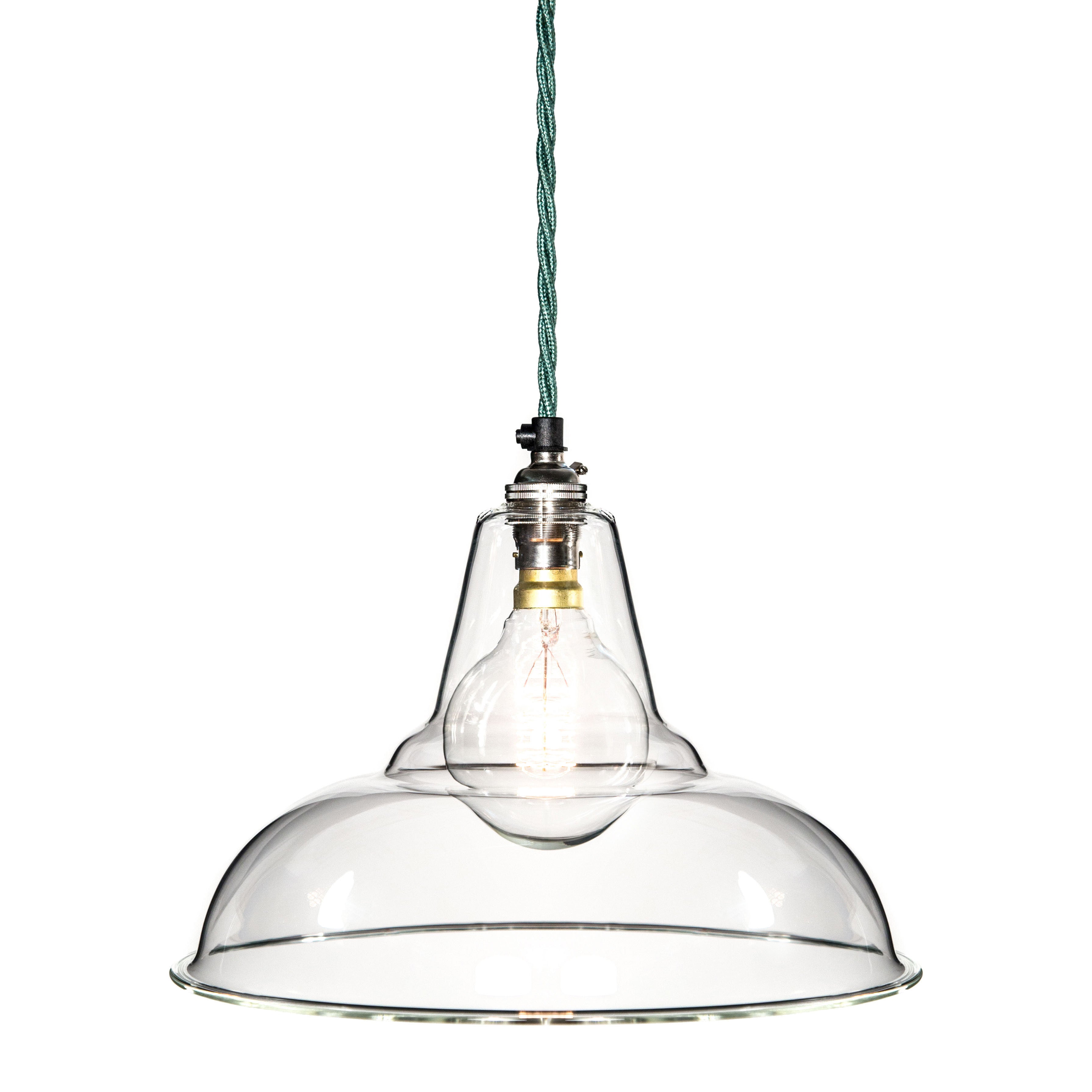 Urban Cottage Industries Factorylux Coolicon pendant light in glass from Warehouse Home 