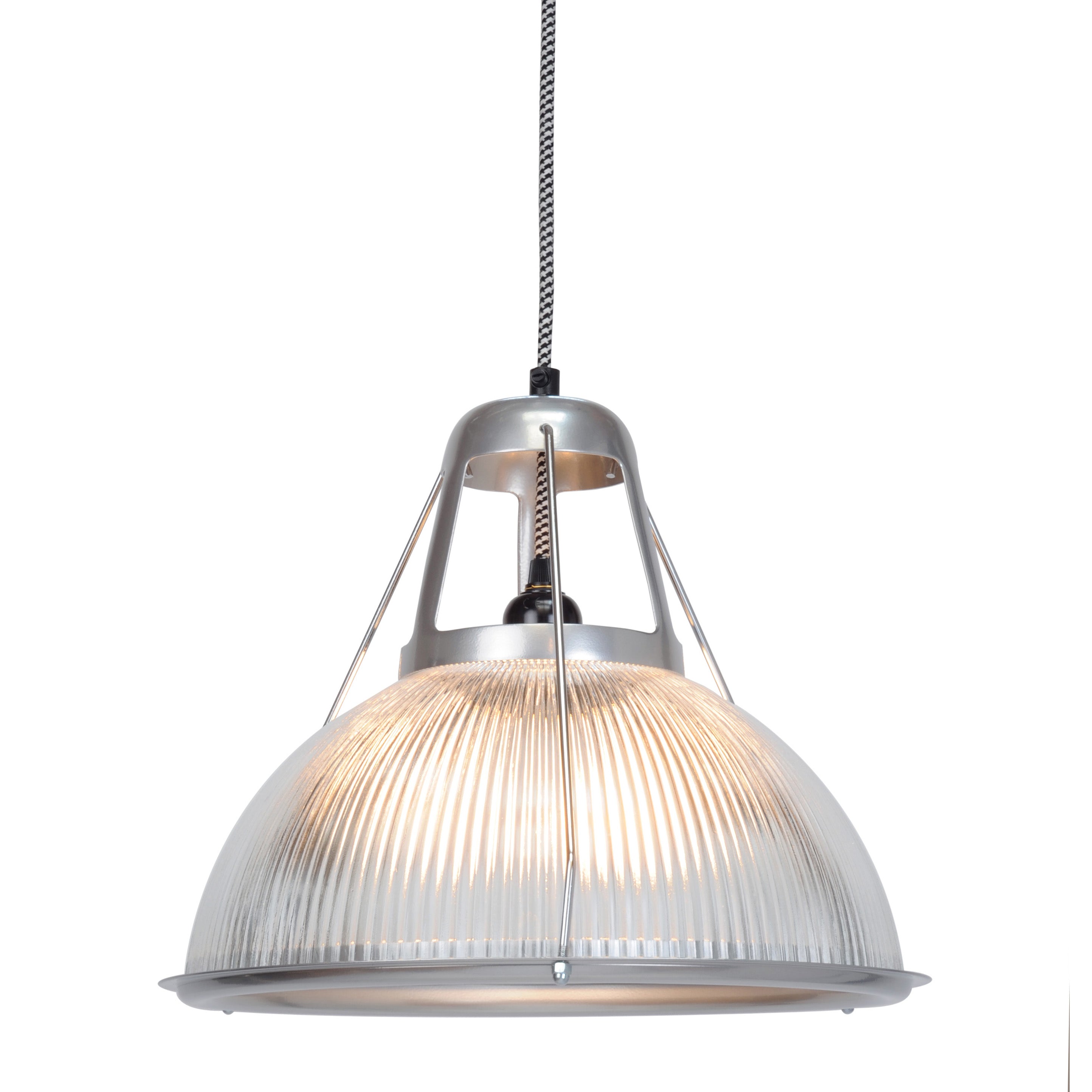 Original BTC Phane prismatic pendant lamp in moulded glass from Warehouse Home