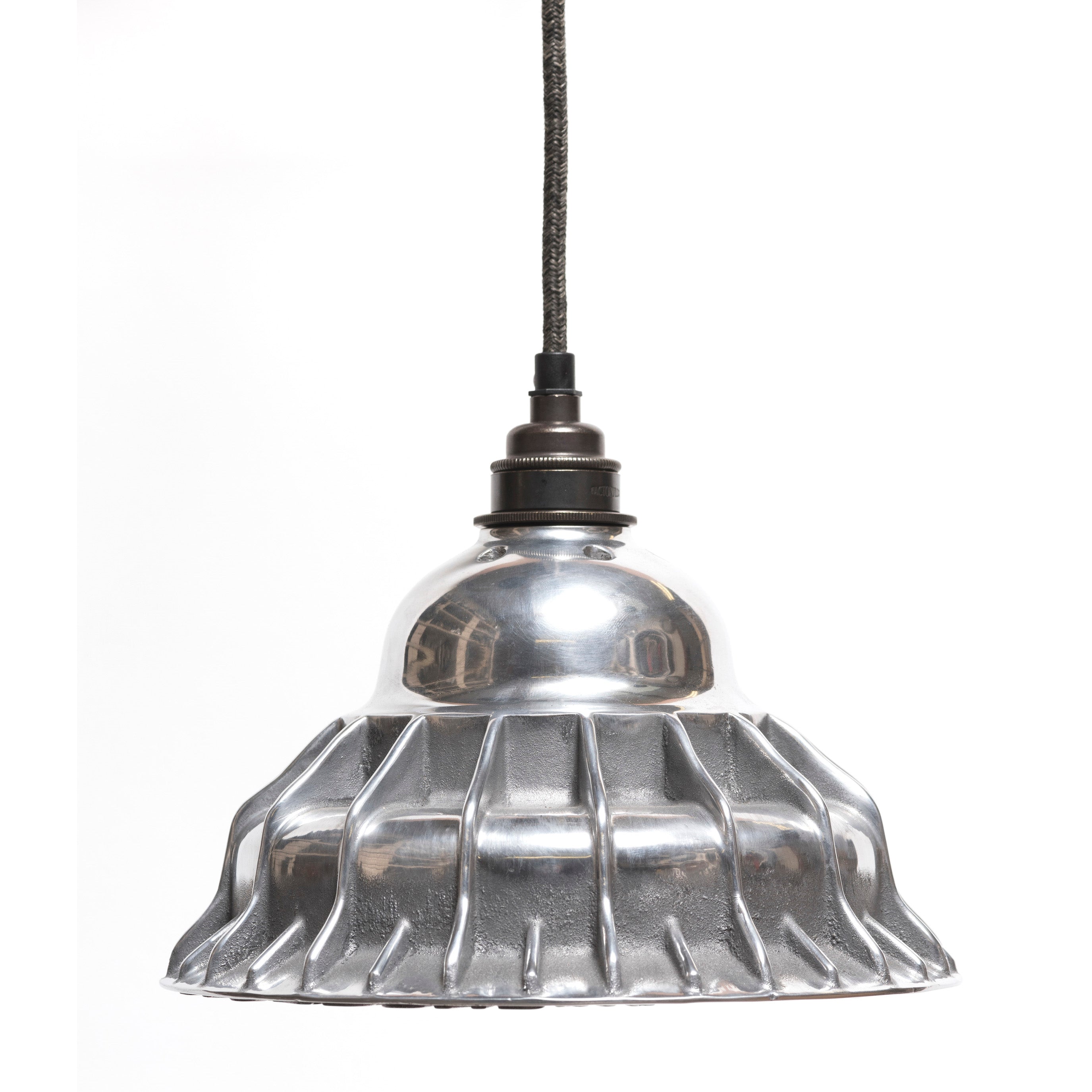 The Rag & Bone Man Pattern #5 Combination pendant lamp in polished aluminium from Warehouse Home
