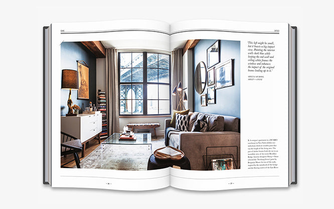 New York warehouse conversion apartment with view of the Brooklyn Bridge featured in Warehouse Home book 